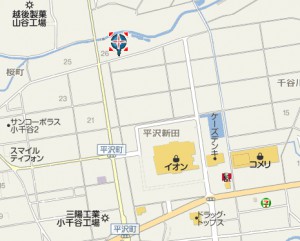 syaryou_map “おぢやからの恩返し”プロジェクト会場の車輌センターへの地図
